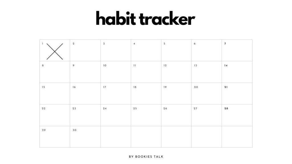 Habit tracker by bookies talk