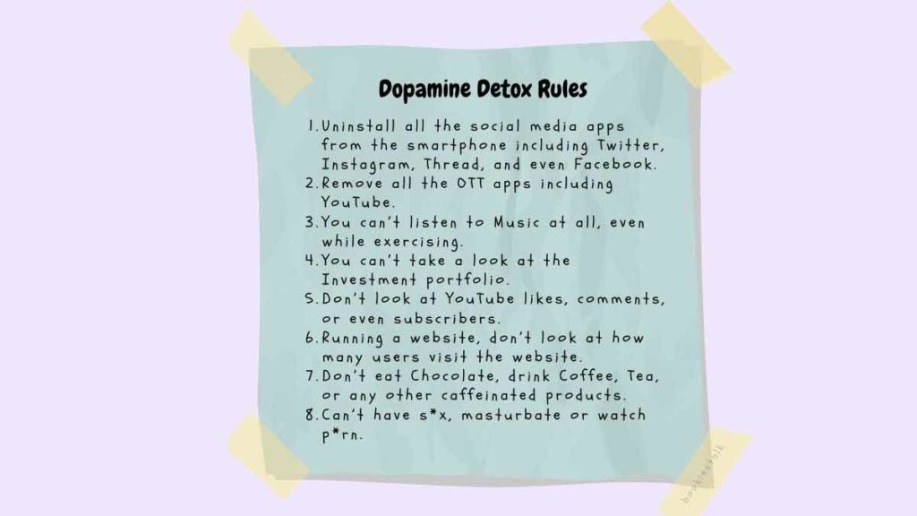 Dopamine Detox Rules