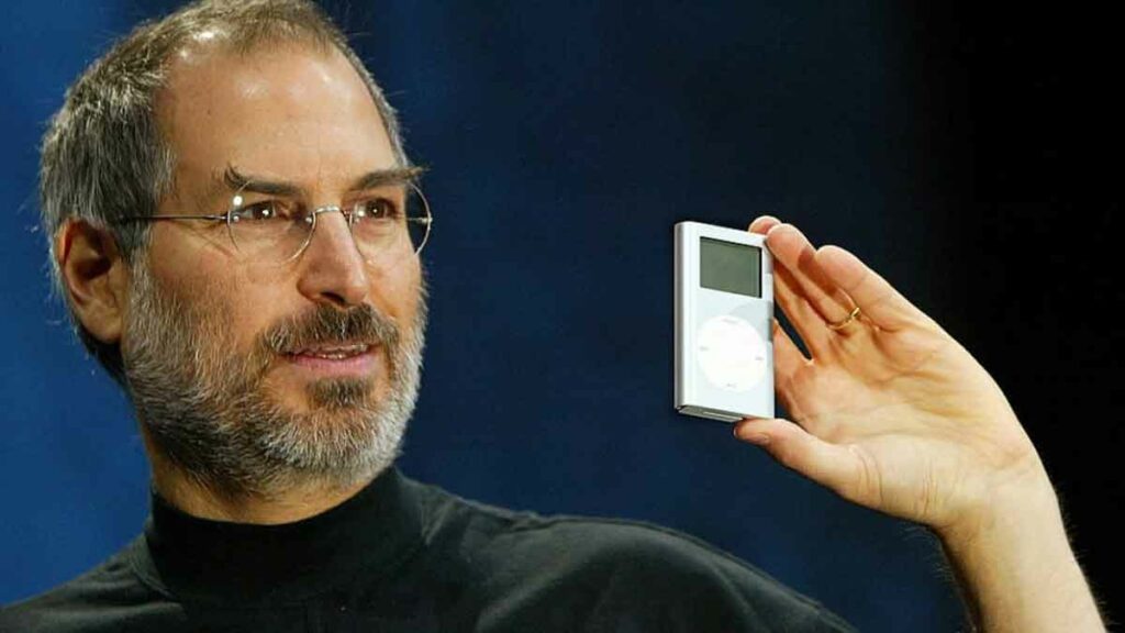 Steve Jobs with Apple iPod